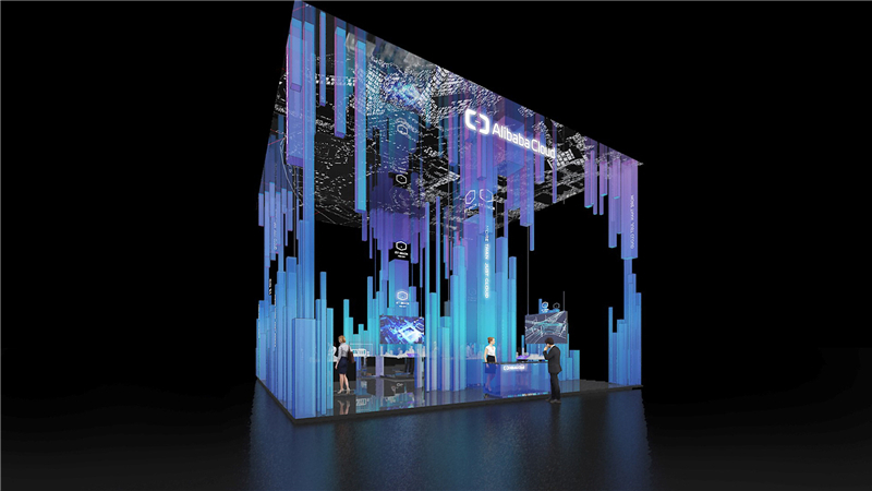 青島海爾空調(diào)電子有限公司參展廣州會展中心展覽設計展臺搭建2